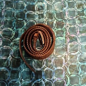 Elegant Woven Leather Belt for Men Size 50/52